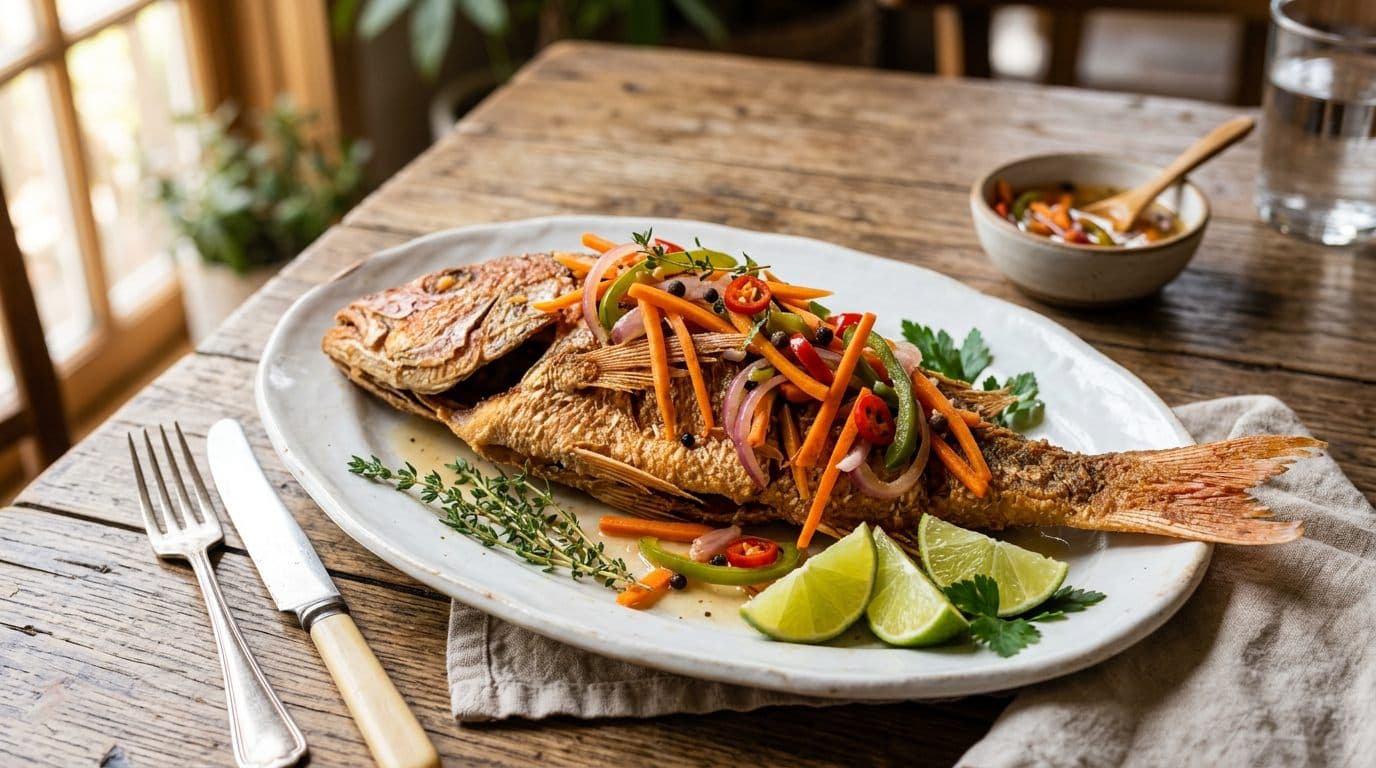 Escovitch Fish prepared by Soul Cuisine Cafe